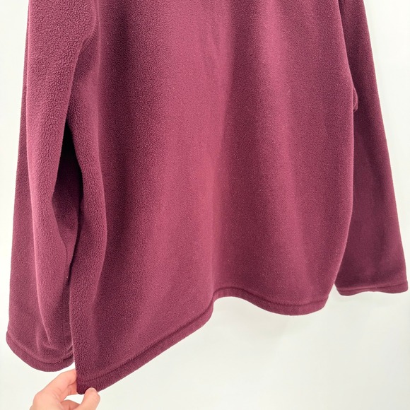 Eddie Bauer Maroon Button Front Polartec Fleece Jacket Women's Sz XL Tall - Picture 8 of 10